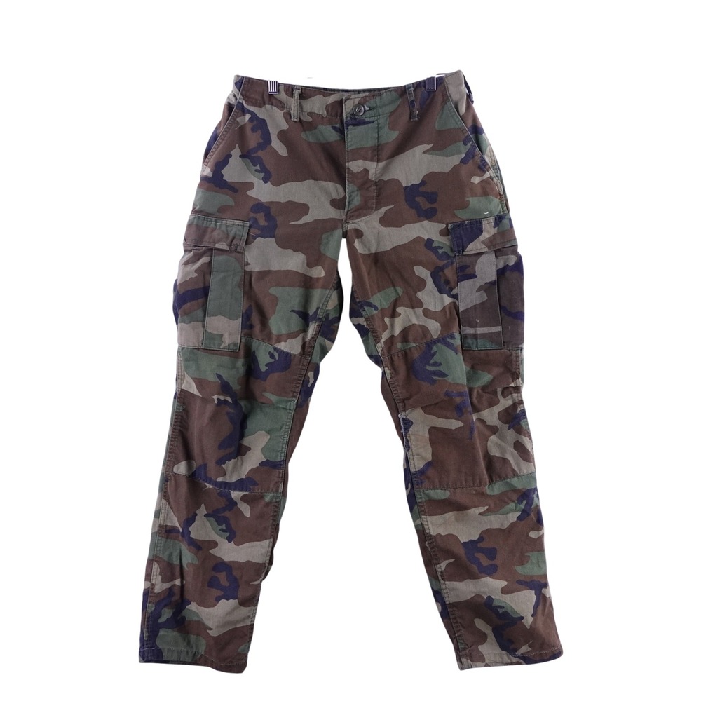 Vintage US Military BDU Cargo Pants Woodland Camo‎ Mens 30x31 Combat Trousers